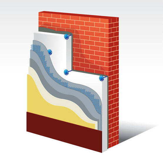 layers ewi external wall insulation